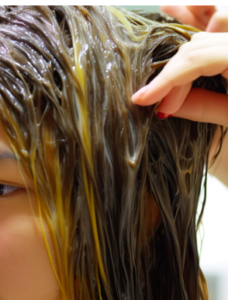Hair damaged from over lightening or coloring.